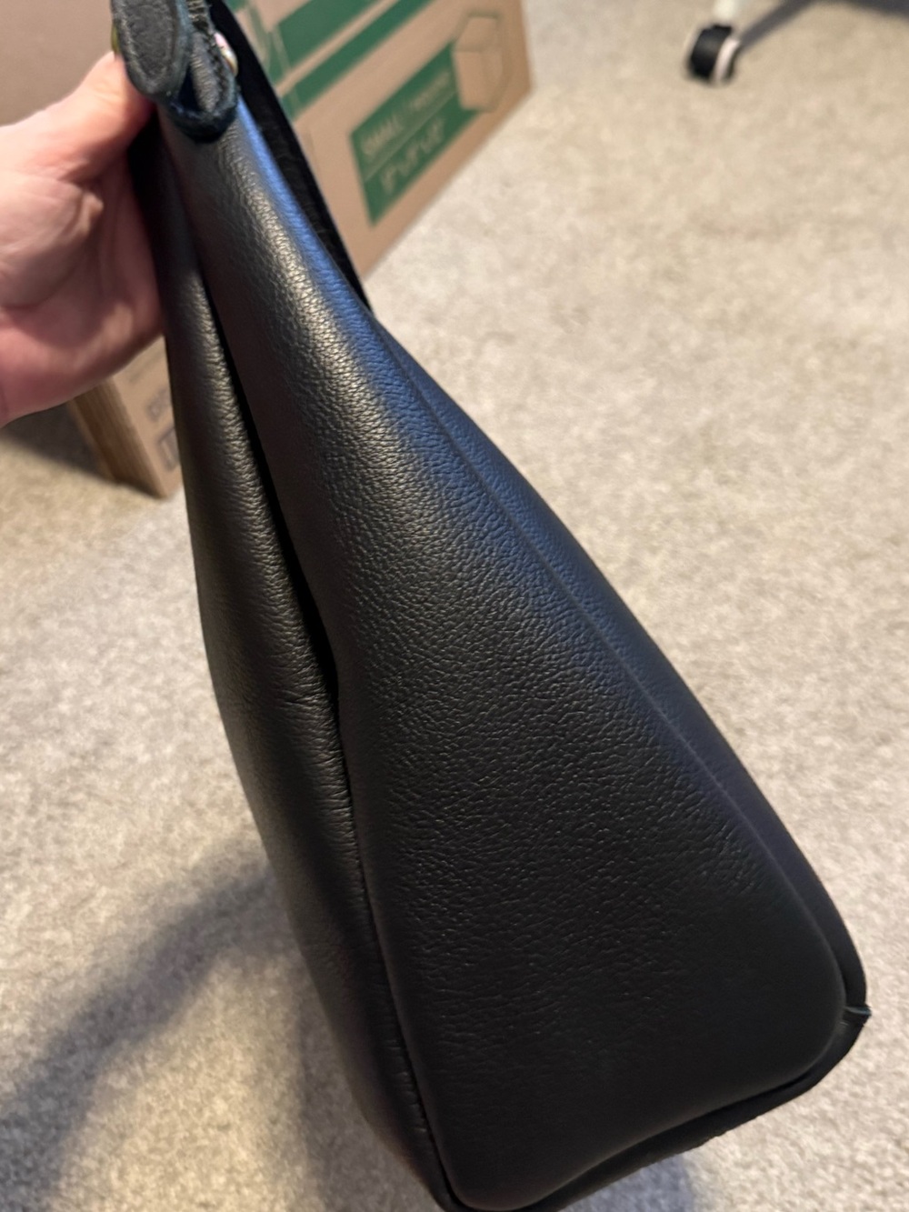 Portland Leather Aspen Shoulder Bag Black LARGE - Picture 4 of 10